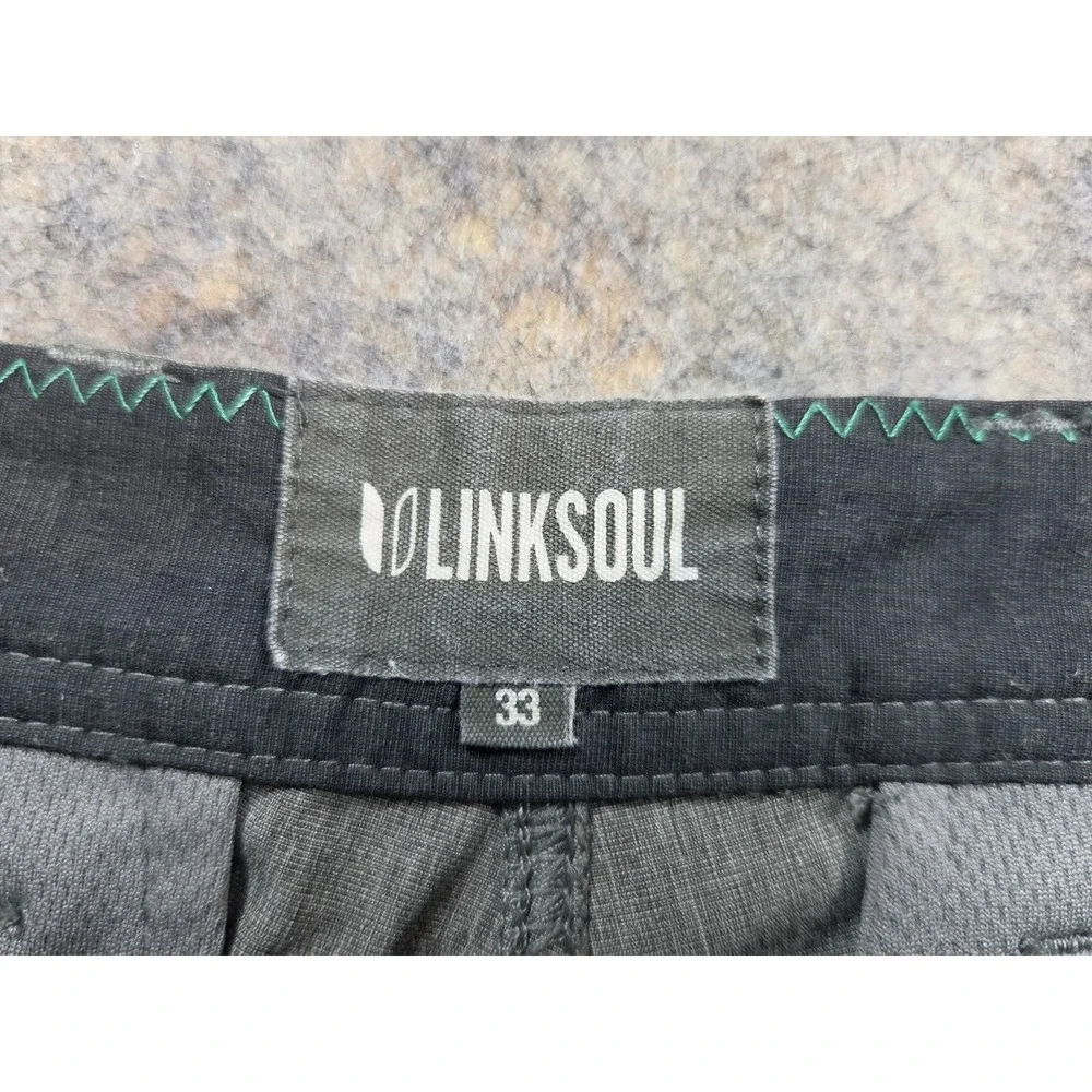 Linksoul Boardwalker Grey Heather Hybrid Golf Shorts Mens 33 Stretch LS651